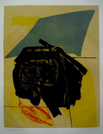 Aguatinta Bitran - Fragment bleu