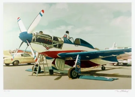 Litografía Blackwell - Red, White & Blue Mustang