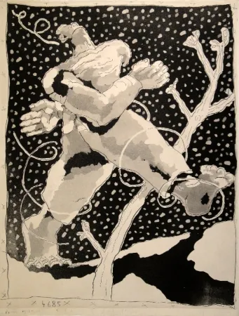 Aguatinta Blais - Untitled (Schreitender).