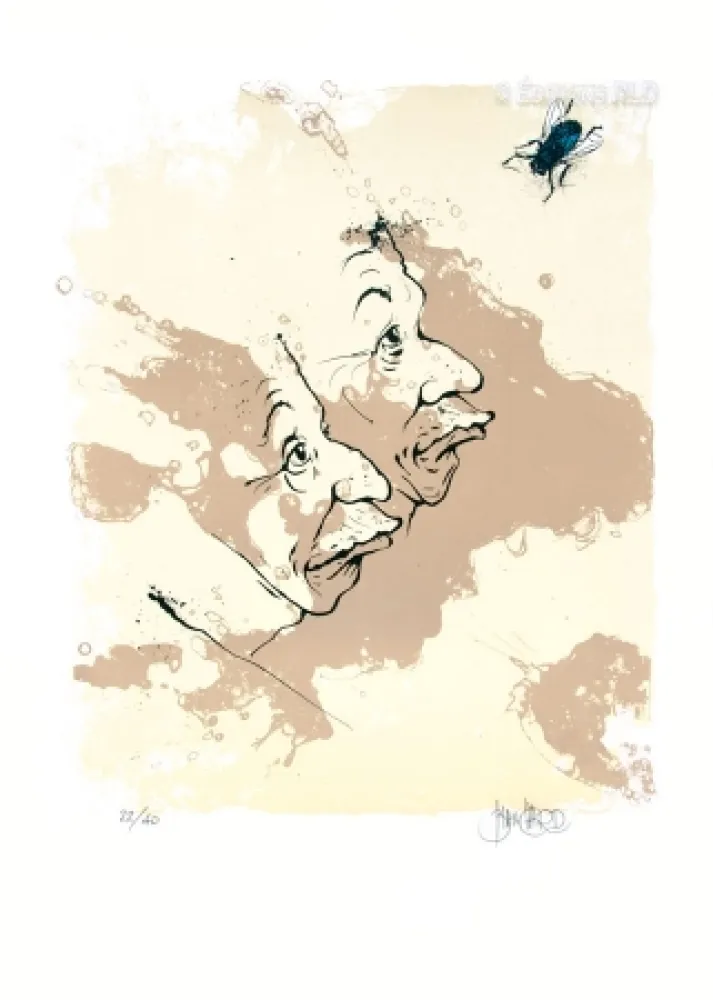 Litografía Blanchard - La Mouche