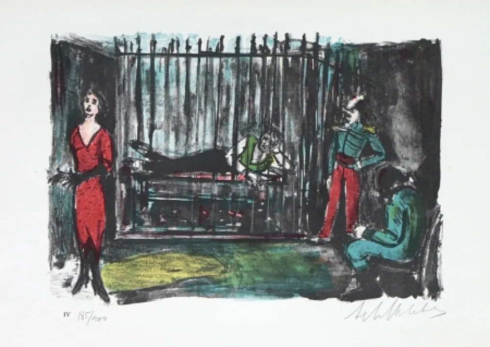 Litografía Blatas - 	L'opera Des Gueux the Beggers Opera plate no. IV