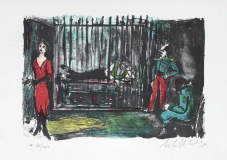 Litografía Blatas - 	L'opera Des Gueux the Beggers Opera plate no. IV