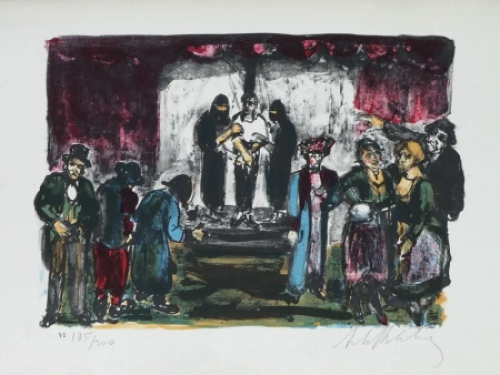 Litografía Blatas - 	L'opera Des Gueux The Beggers Opera plate no. VI