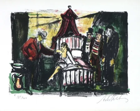 Litografía Blatas - 	L'Opera Des Gueux, The Beggers Opera Plate V