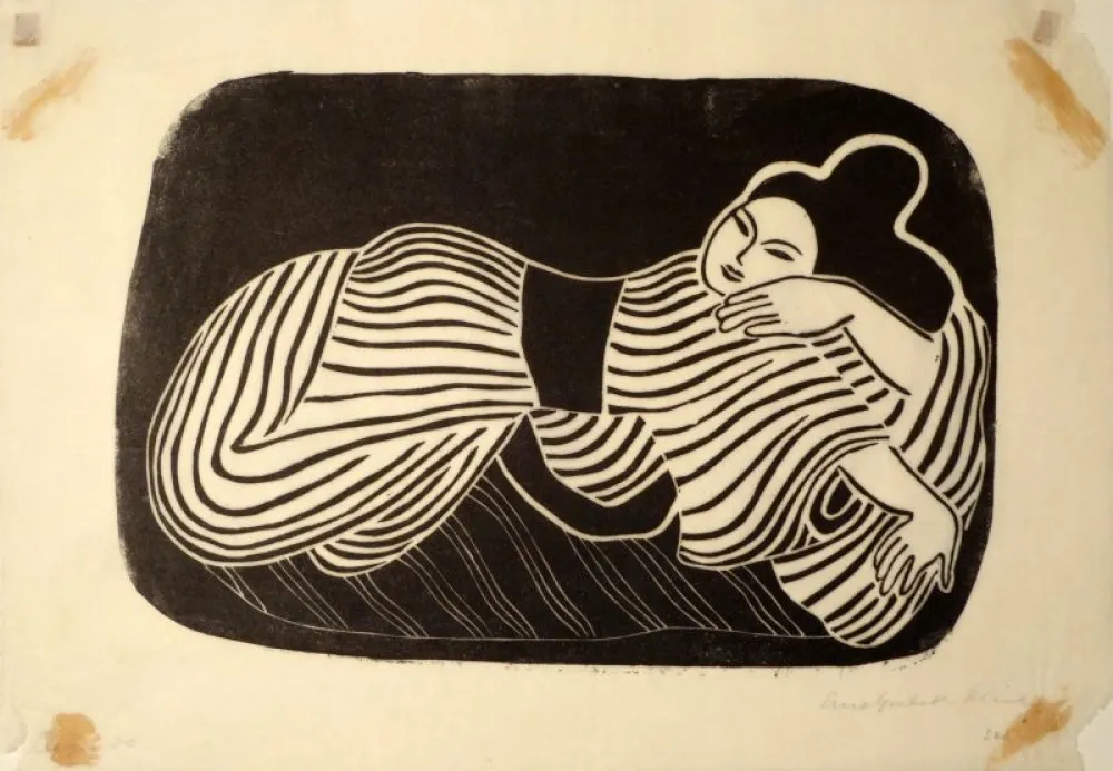 Grabado En Madera Blenk - Liegende