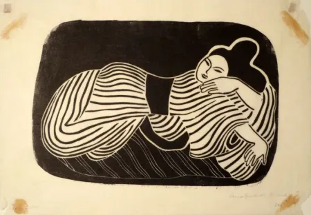 Grabado En Madera Blenk - Liegende