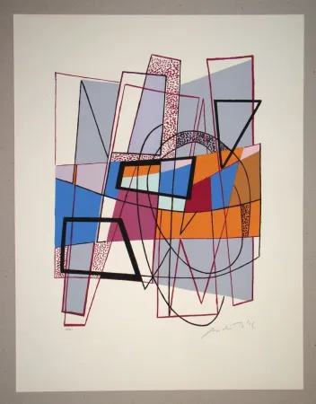 Serigrafía Bloc - Composition abstrait