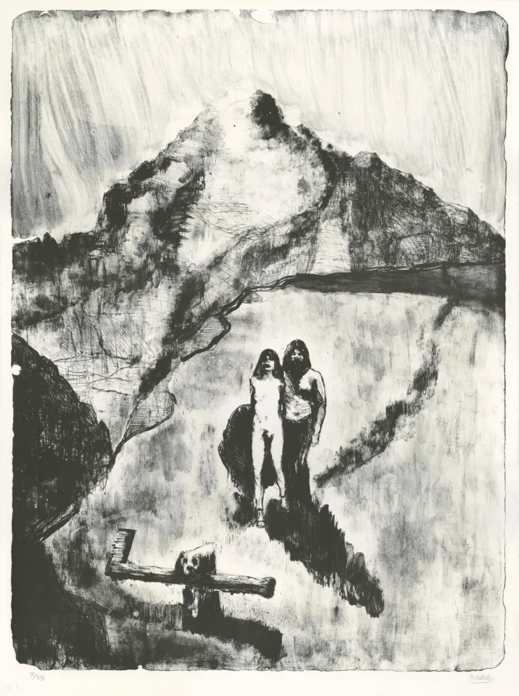 Litografía Blutch - Le Pays de la Soif