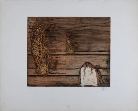 Grabado Bo - Le vent se lève, 1968 - Hand-signed !