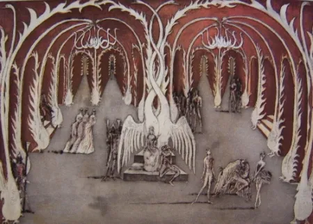 Aguatinta Bo - The swan's lake 4