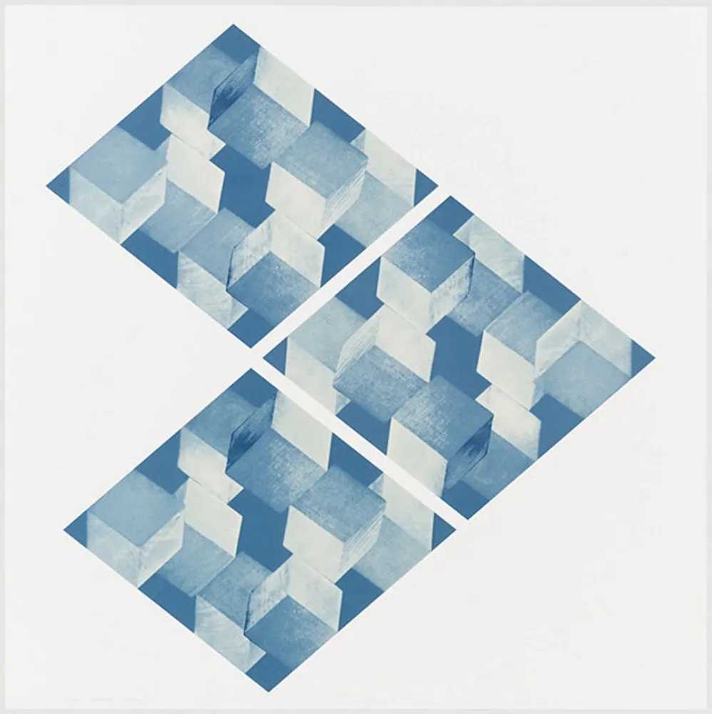 Serigrafía Bochner - Untitled (Four X Four X Four)