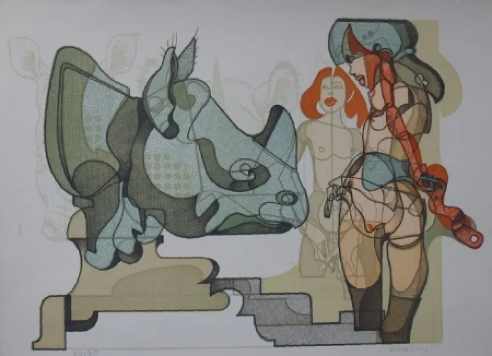 Litografía Bodini - Senza titolo