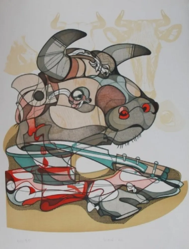 Litografía Bodini - Senza titolo