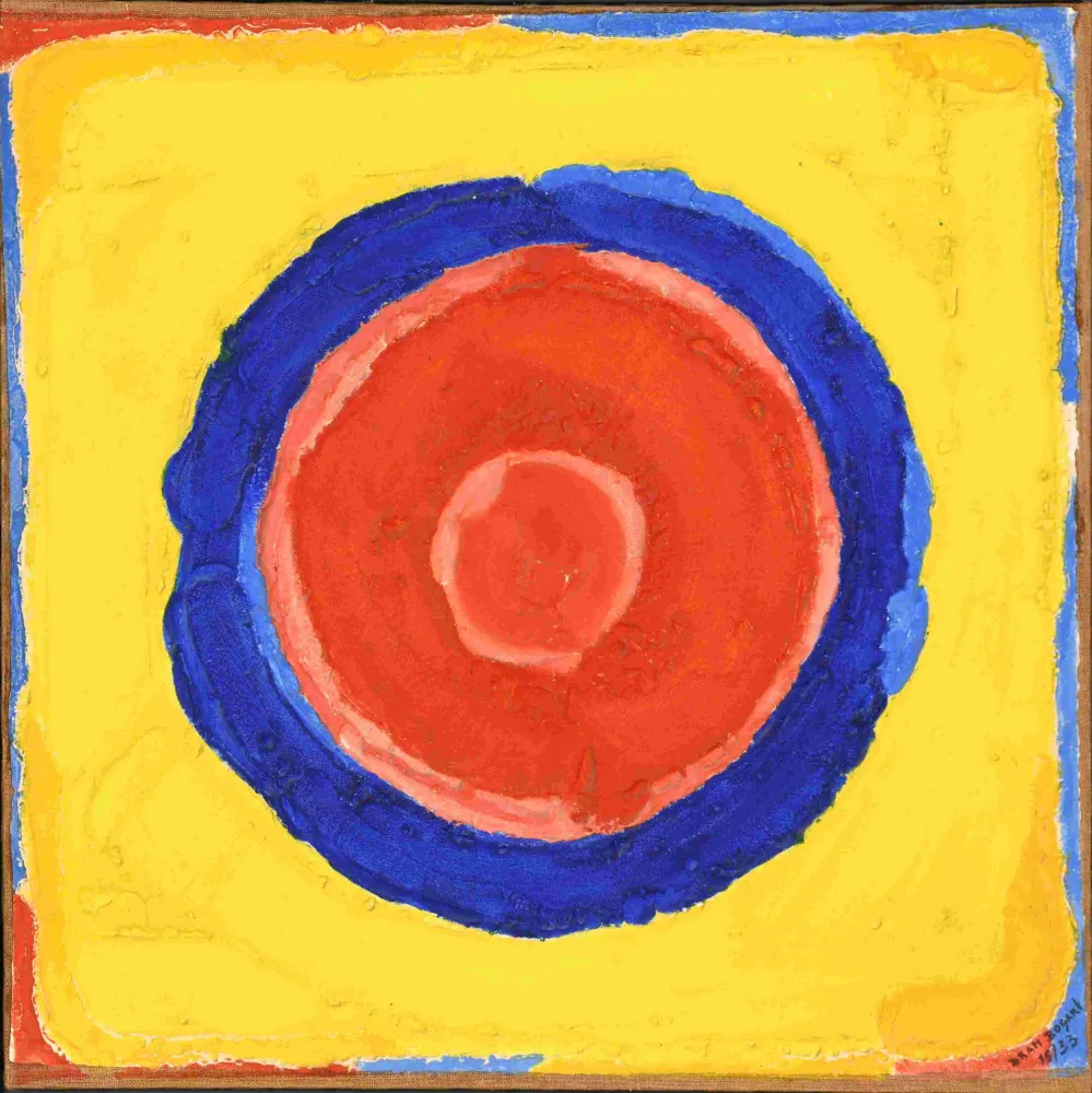 Grabado Bogart - Red on Blue on Yellow 
