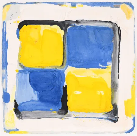 Grabado Bogart - Yellow / blue / square