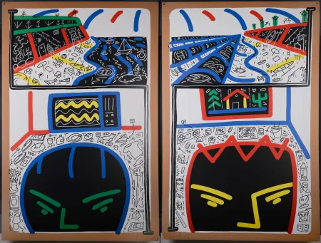 Serigrafía Boisrond - Rêve de plage, 1986 (Diptyque)