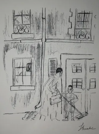 Grabado Bonabel - Louis-Ferdinand Céline - Gravure Originale - Voyage au Bout de la Nuit