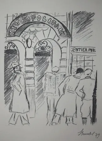 Grabado Bonabel - Louis-Ferdinand Céline - Gravure Originale 