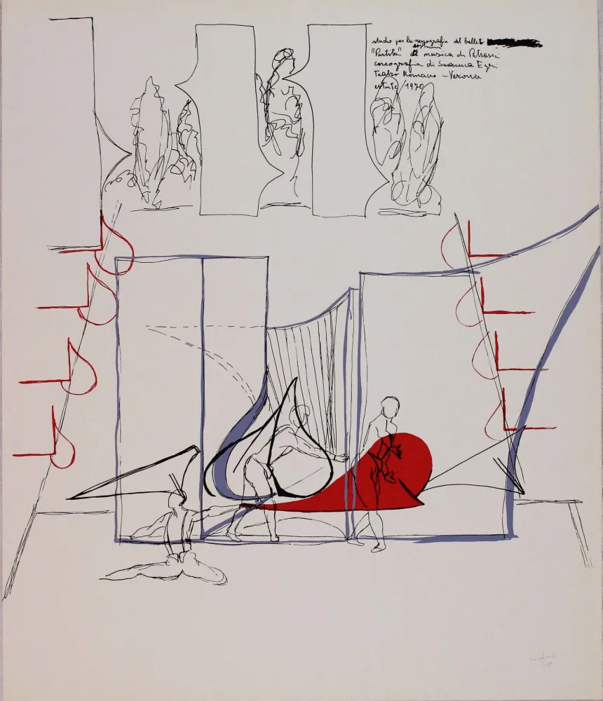 Litografía Bonalumi - Composizione