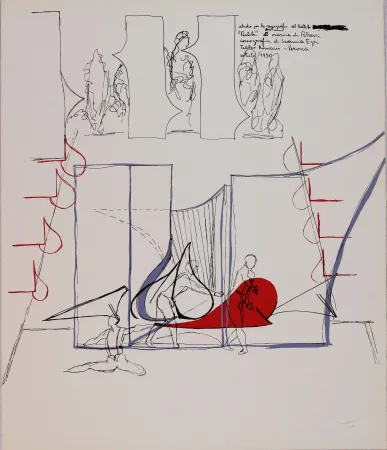 Litografía Bonalumi - Composizione