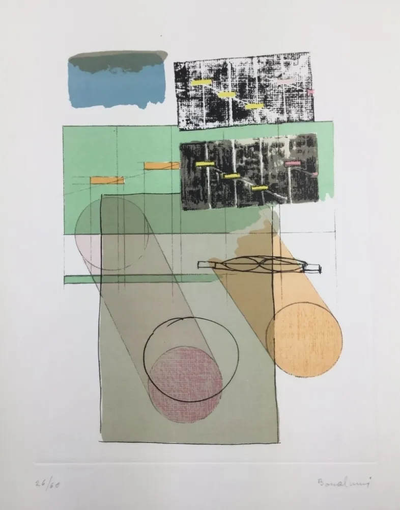 Litografía Bonalumi - La casa del vento