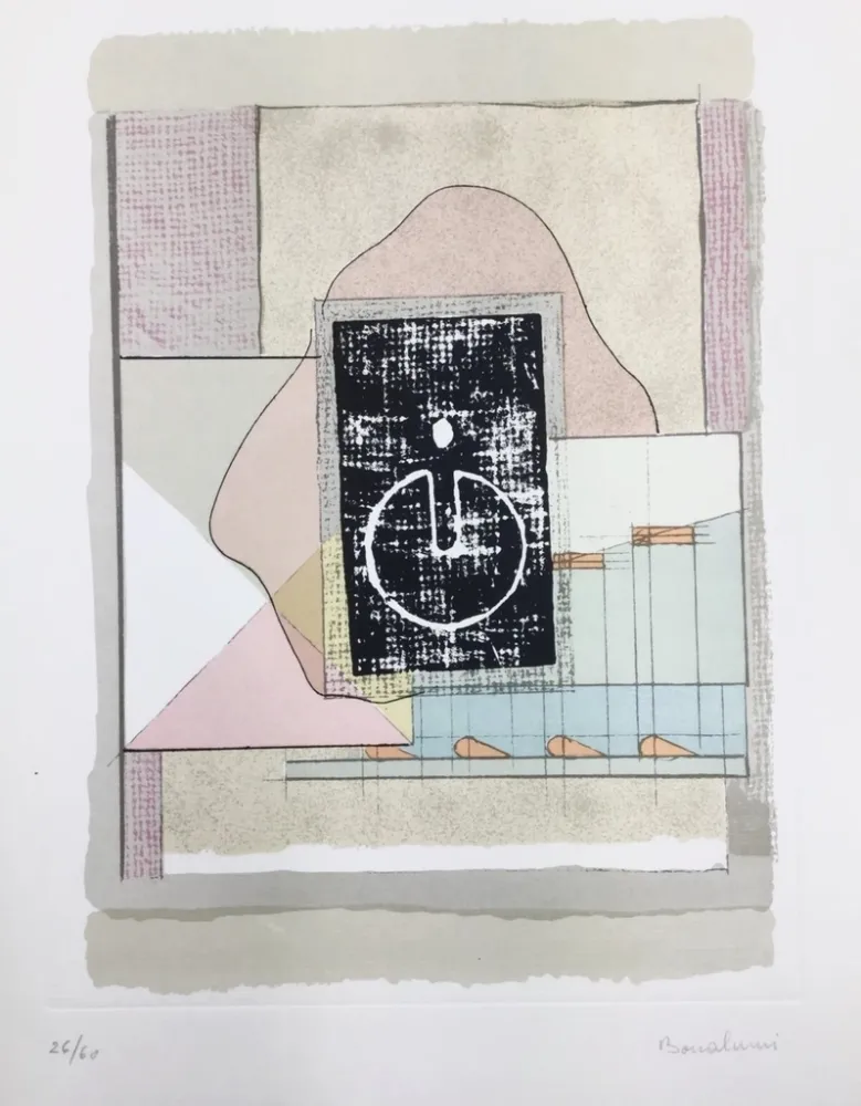 Litografía Bonalumi - La casa del vento 