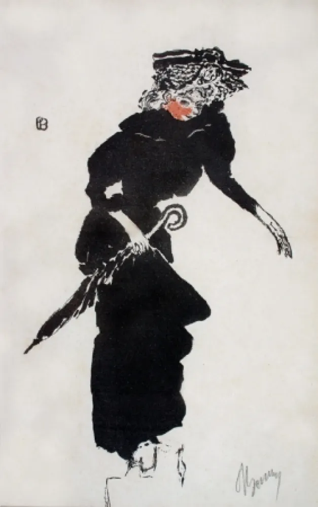 Litografía Bonnard - Femme au Parapluie