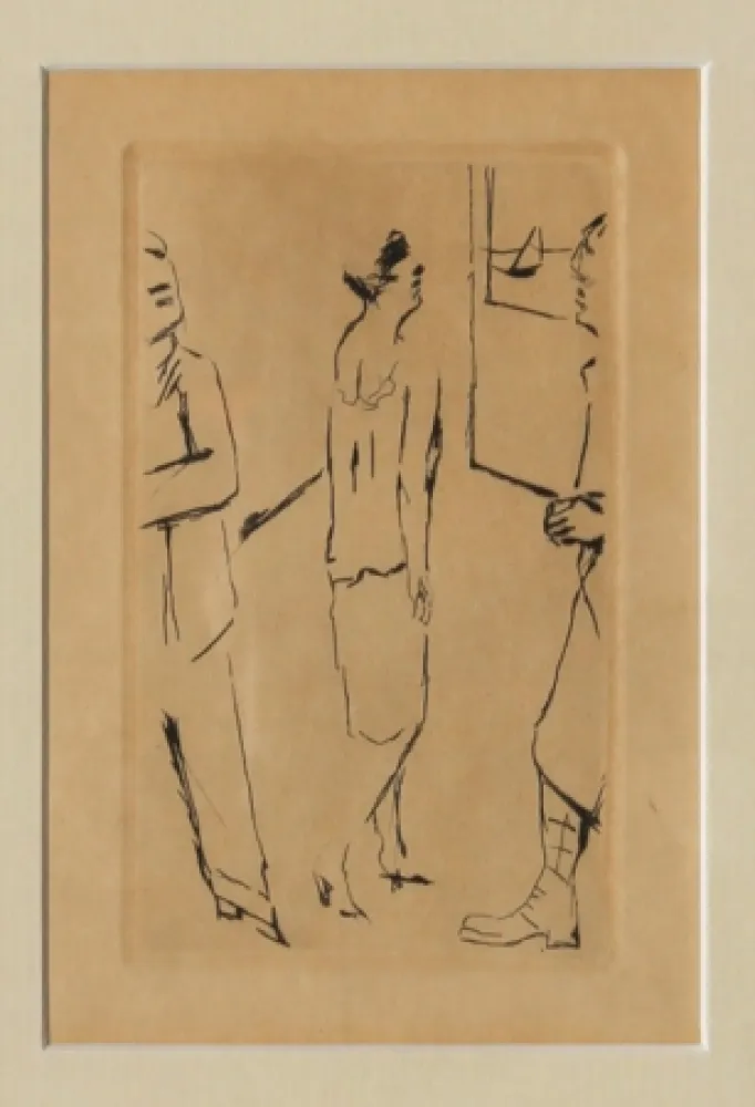 Aguafuerte Bonnard - Lady in the Street