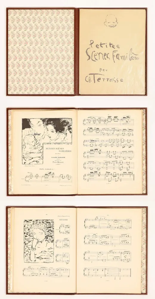 Libro Ilustrado Bonnard - Petites scènes familières Pour Piano. 20 lithographies originales de Pierre Bonnard (1893)