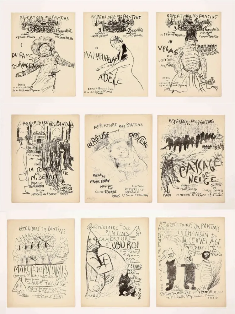 Libro Ilustrado Bonnard - RÉPERTOIRE DES PANTINS. Avec 9 lithographies de Pierre Bonnard et Alfred Jarry (1896-1898)