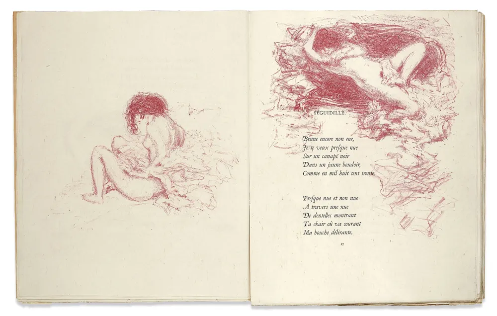 Libro Ilustrado Bonnard - Verlaine. PARALLÈLEMENT. 109 lithographies originales (Vollard 1900)