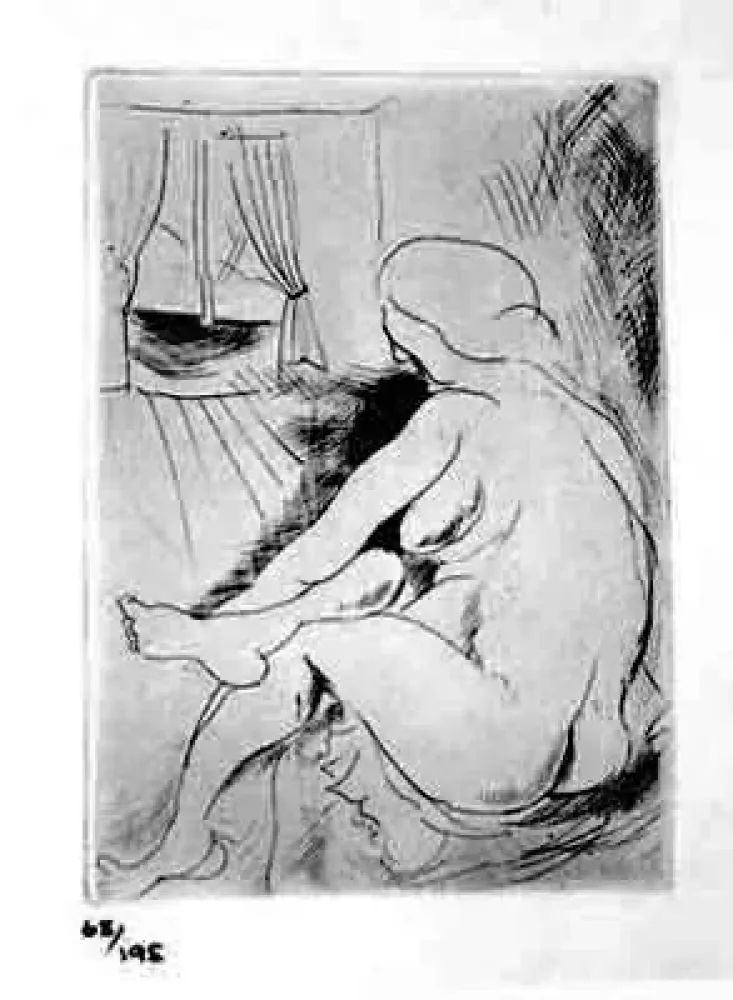 Aguafuerte Bores - Desnudo