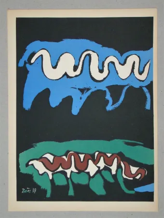 Litografía Bores - Les quatre éléments - Terre