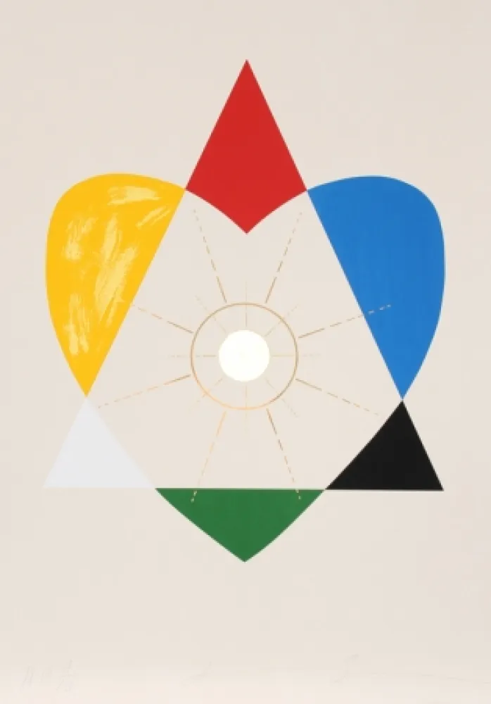 Serigrafía Borofsky - The Balance of Love and Work Produces Energy