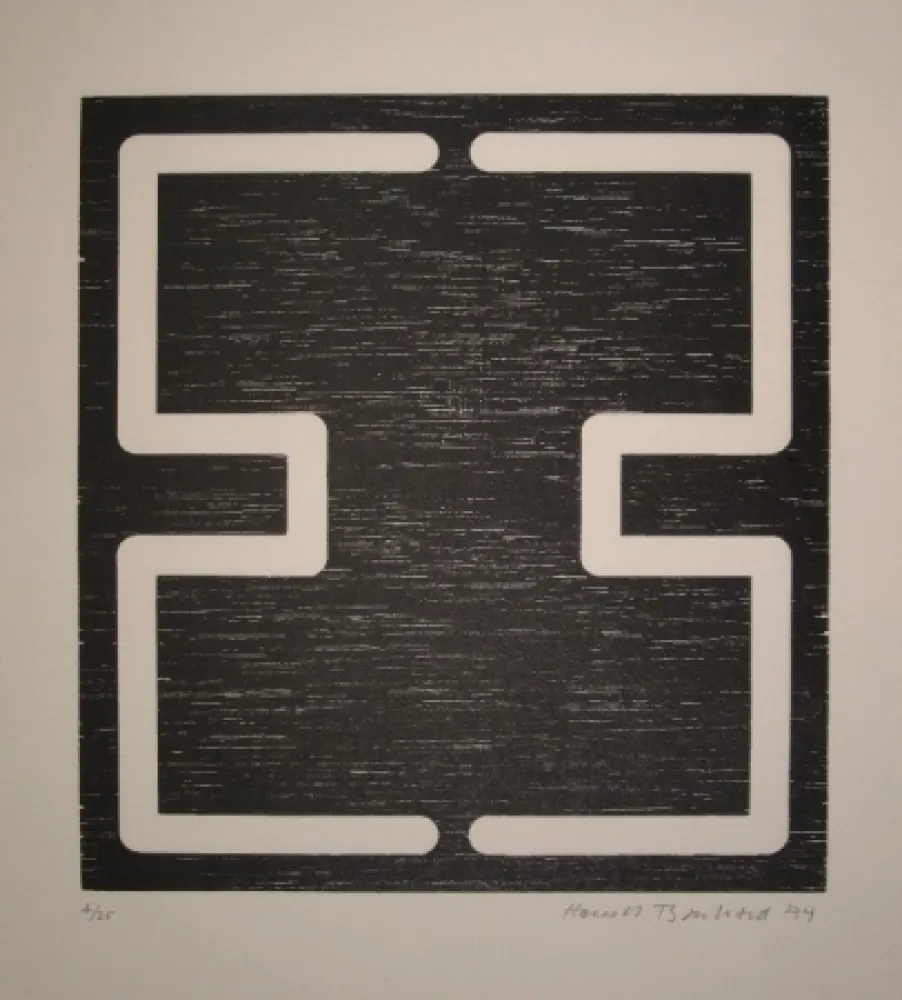 Grabado En Madera Bosshard - Liegendes H