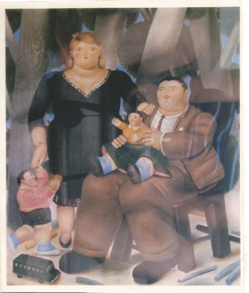 Litografía Botero - Familia