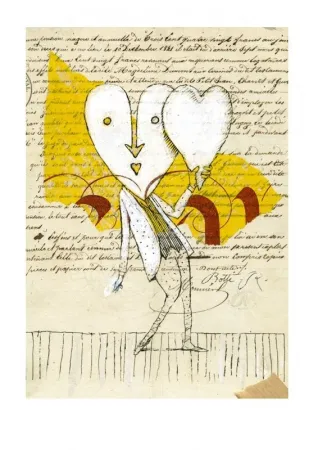 Estampa Numérica Botti  - DOUBLE CŒUR