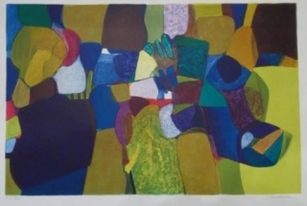 Litografía Bourdouxhe - La petite maison dans la prairie