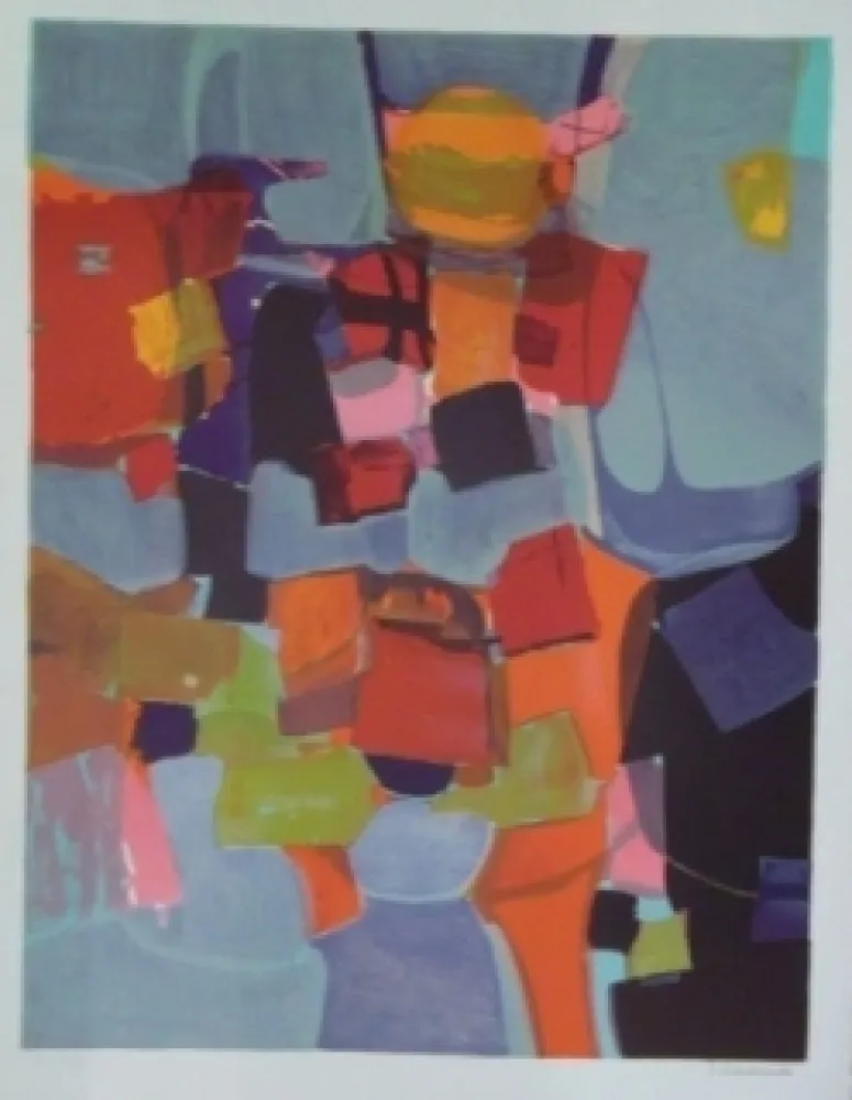 Litografía Bourdouxhe - La ville flottante