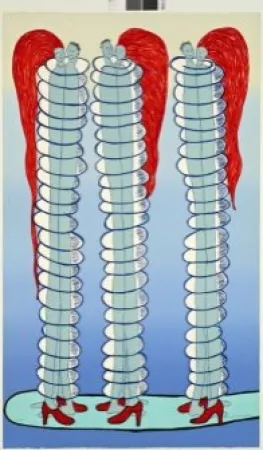 Litografía Bourgeois - Couples, 2001
