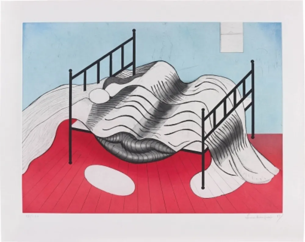 Aguatinta Bourgeois - Le Lit Gros Edredon (With Lips)