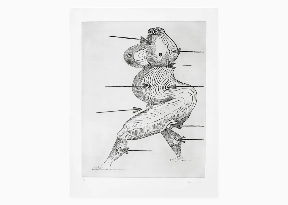 Grabado Bourgeois - Sainte Sébastienne
