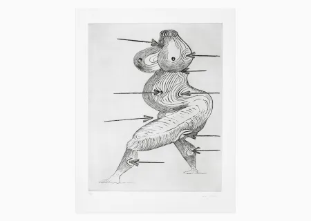Grabado Bourgeois - Sainte Sébastienne
