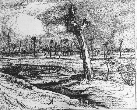 Aguafuerte Bozzetti - La Gaba scalvata