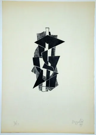 Linograbado Bozzolini - Quatre piraine