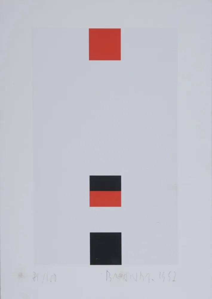 Serigrafía Brandt - Composition abstraite #3