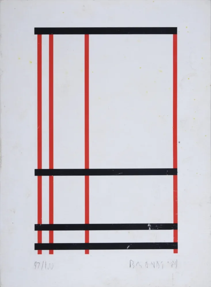 Serigrafía Brandt - Composition abstraite #4 