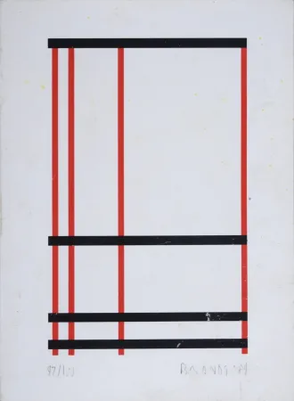 Serigrafía Brandt - Composition abstraite #4 