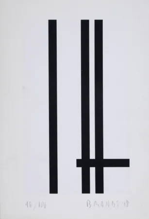 Serigrafía Brandt - Composition abstraite #5