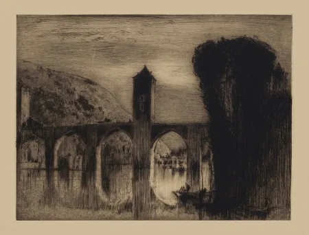 Grabado Brangwyn - Bridge